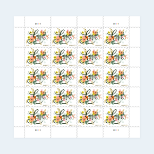 2018 Love Flourishes Forever Stamps: Self-Adhesive Sheets for First-Class Mail