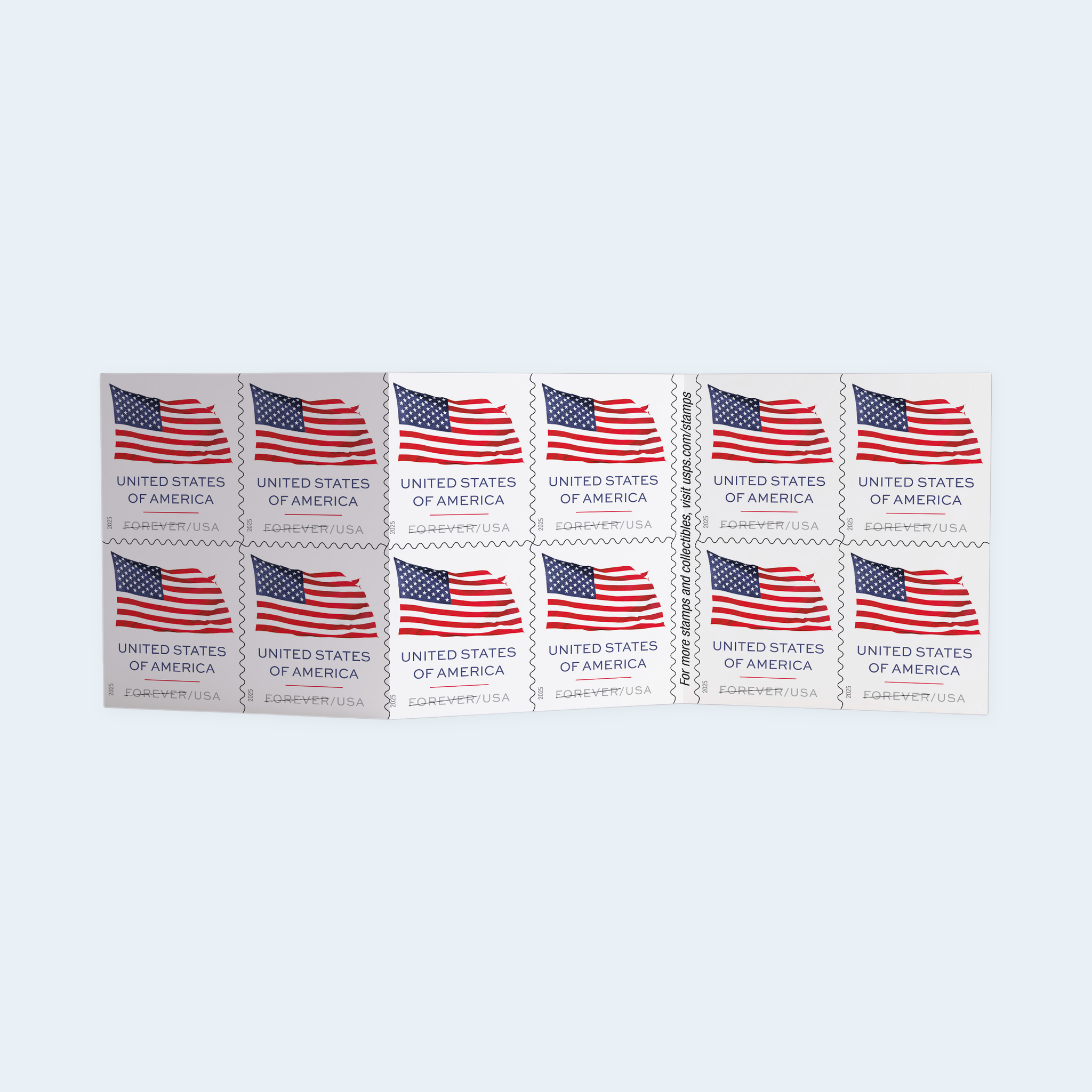 2025 U.S. Flag Forever Stamps: Self-Adhesive Booklet for First-Class Mail - Image 3