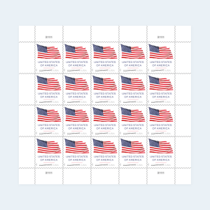 2025 U.S. Flag Forever Stamps: Self-Adhesive Sheet for First-Class Mail
