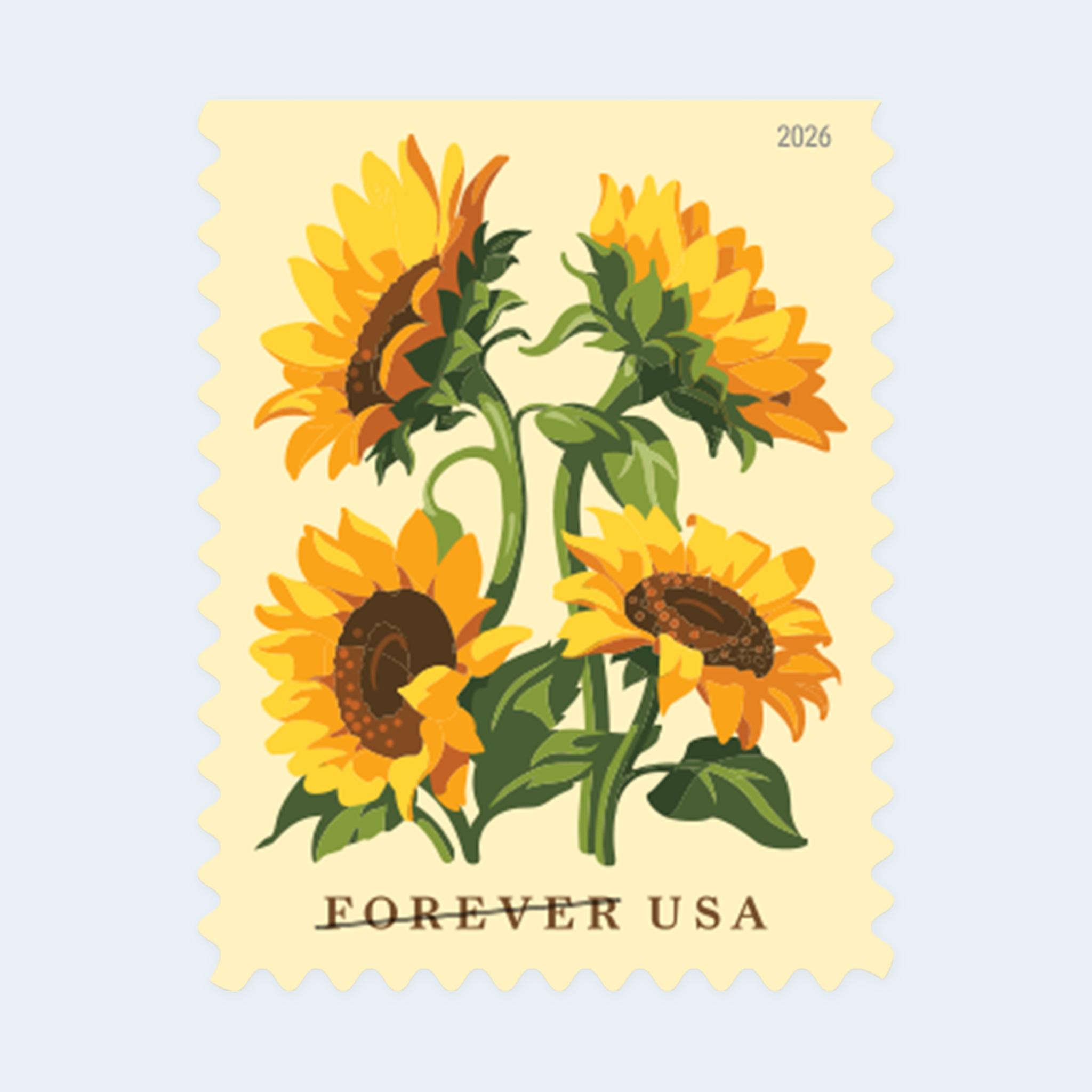 2026 Sunflowers Forever Stamps: Self-Adhesive Booklets for First-Class Mail - Image 2