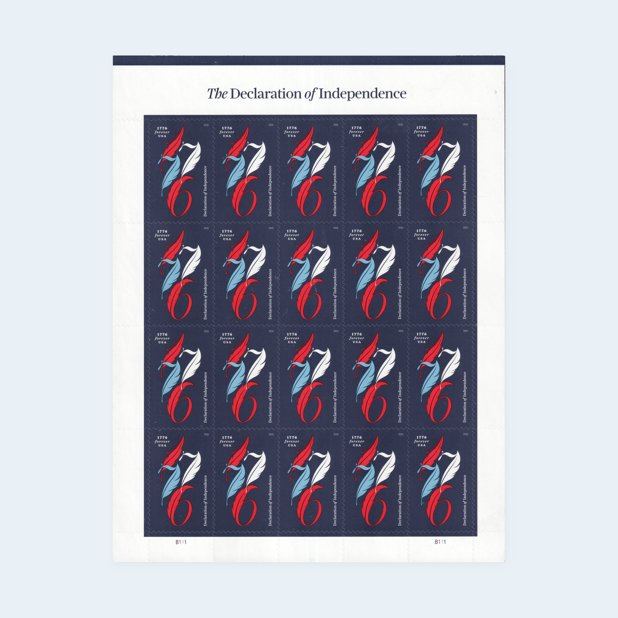 2026 Declaration of Independence Forever Stamps: 250th Anniversary Sheets