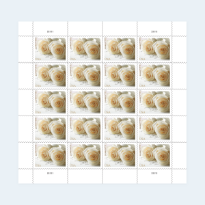 2011 Wedding Roses Forever Stamps: Self-Adhesive Sheets for First-Class Mail