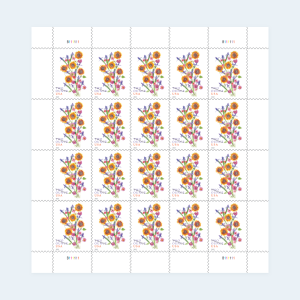 2022 Sunflower Bouquet Two-Ounce Stamps: Self-Adhesive Sheets for First-Class Mail