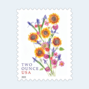 2022 Sunflower Bouquet Two-Ounce Stamps: Self-Adhesive Sheets for First-Class Mail - Image 2