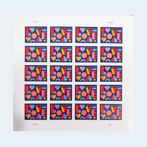 2021 Love Forever Stamps: Self-Adhesive Sheets for First-Class Mail