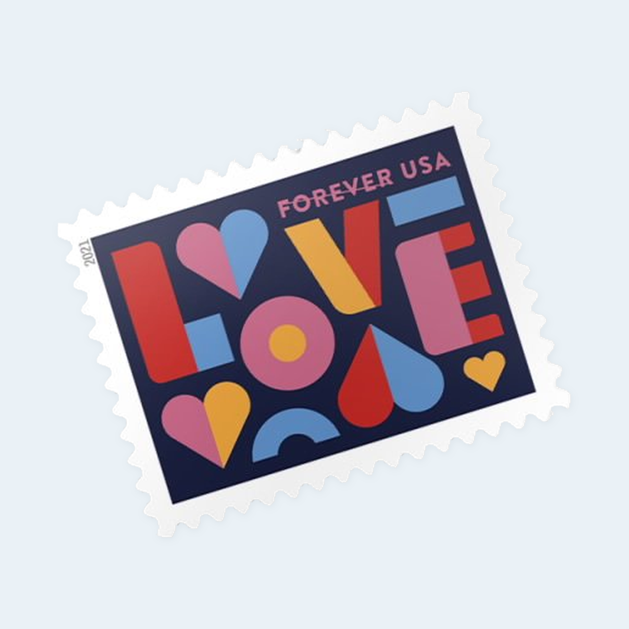 2021 Love Forever Stamps: Self-Adhesive Sheets for First-Class Mail - Image 3