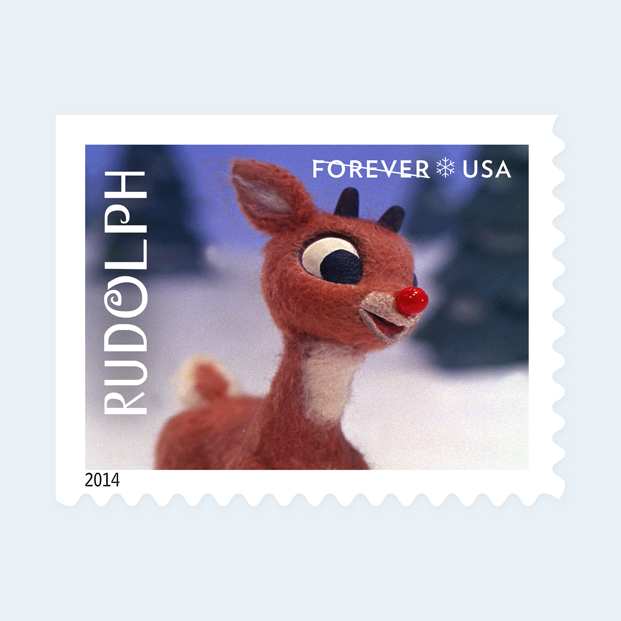 2014 Rudolph the Red-Nosed Reindeer Forever Stamps: Self-Adhesive Booklet for First-Class Mail - Image 3