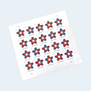 2019 Star Ribbon Forever Stamps: Self-Adhesive Sheet for First-Class Mail