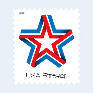 2019 Star Ribbon Forever Stamps: Self-Adhesive Sheet for First-Class Mail - Image 2