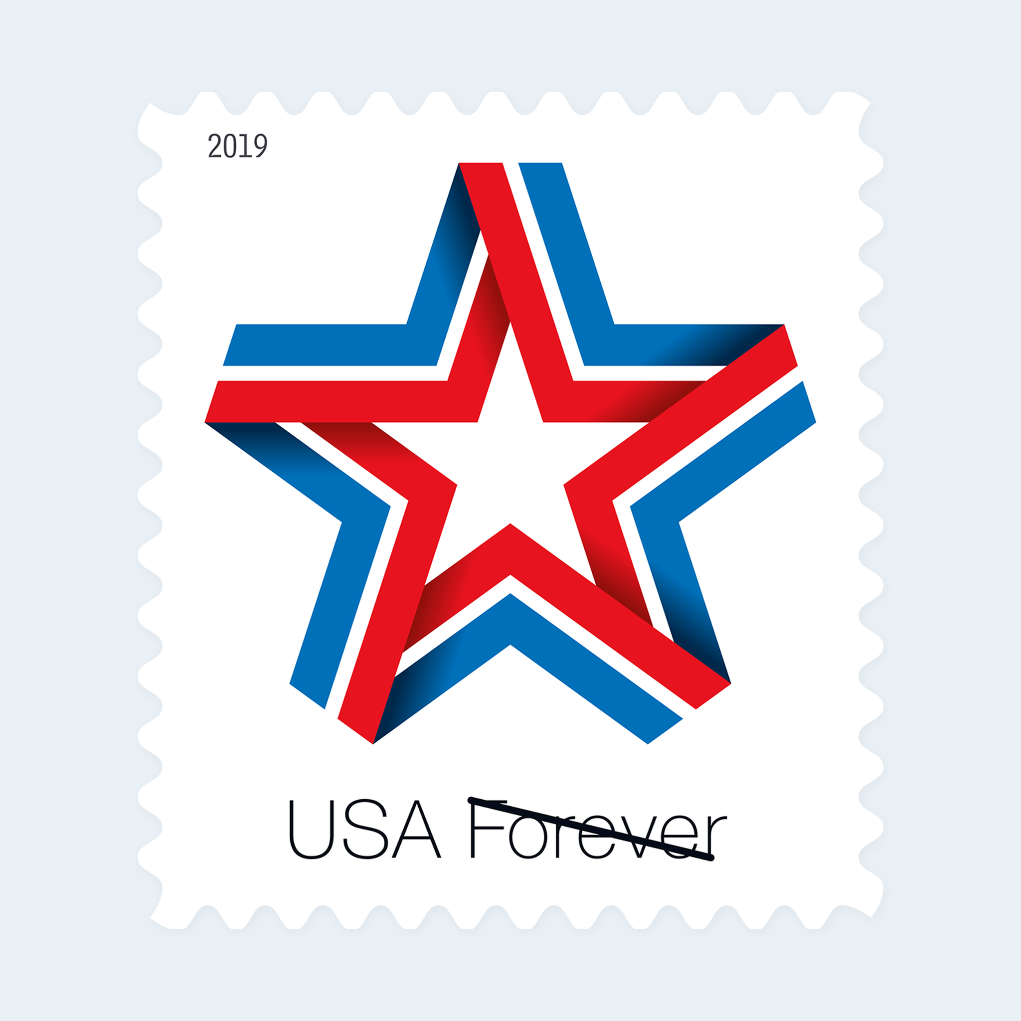2019 Star Ribbon Forever Stamps: Self-Adhesive Sheet for First-Class Mail - Image 2