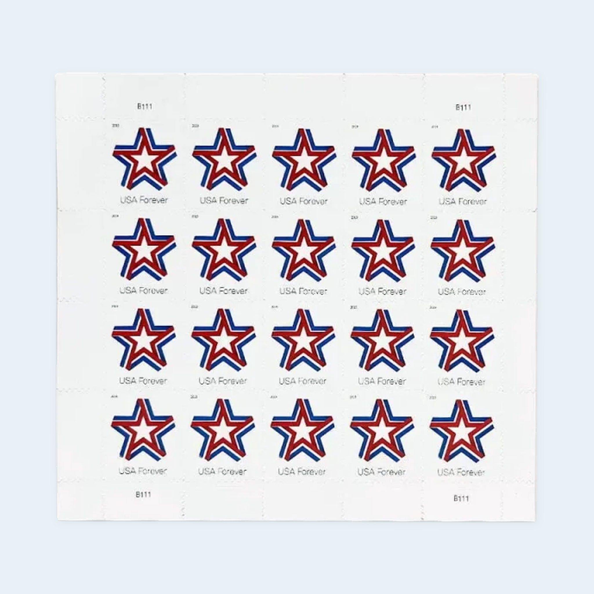 2019 Star Ribbon Forever Stamps: Self-Adhesive Sheet for First-Class Mail - Image 3