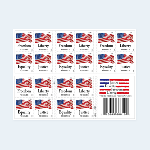 2012 Four Flags Forever Stamps: Self-Adhesive Booklet for First-Class Mail