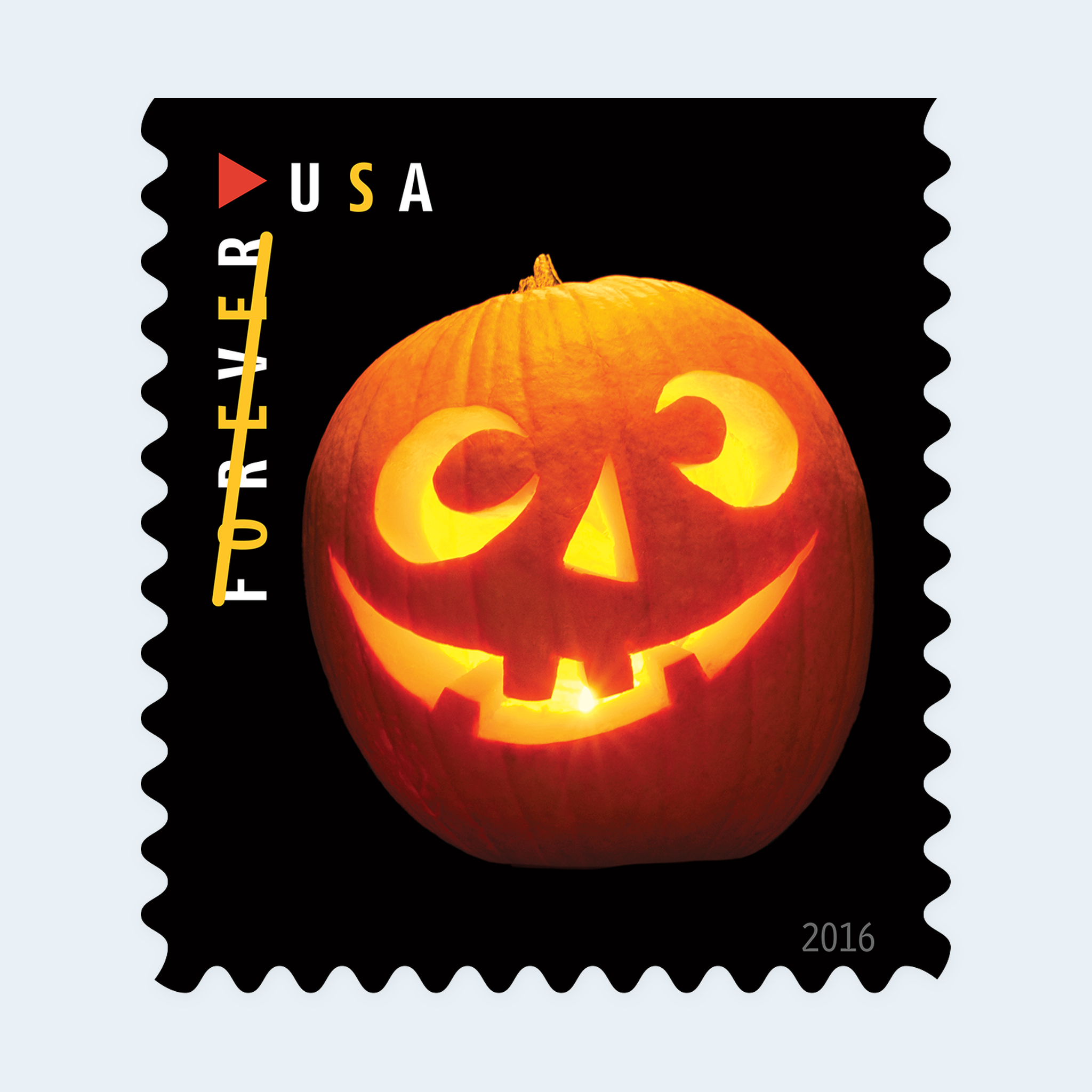 2016 Jack-o'-lanterns Forever Stamps: Self-Adhesive Booklet for First-Class Mail - Image 3