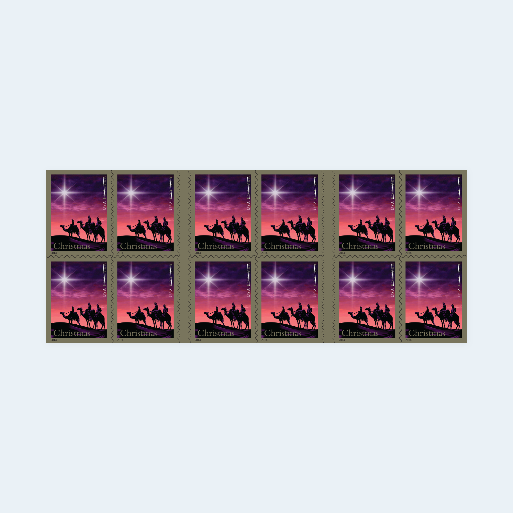 2014 Christmas Magi Forever Stamps: Self-Adhesive Booklet for First-Class Mail - Image 2