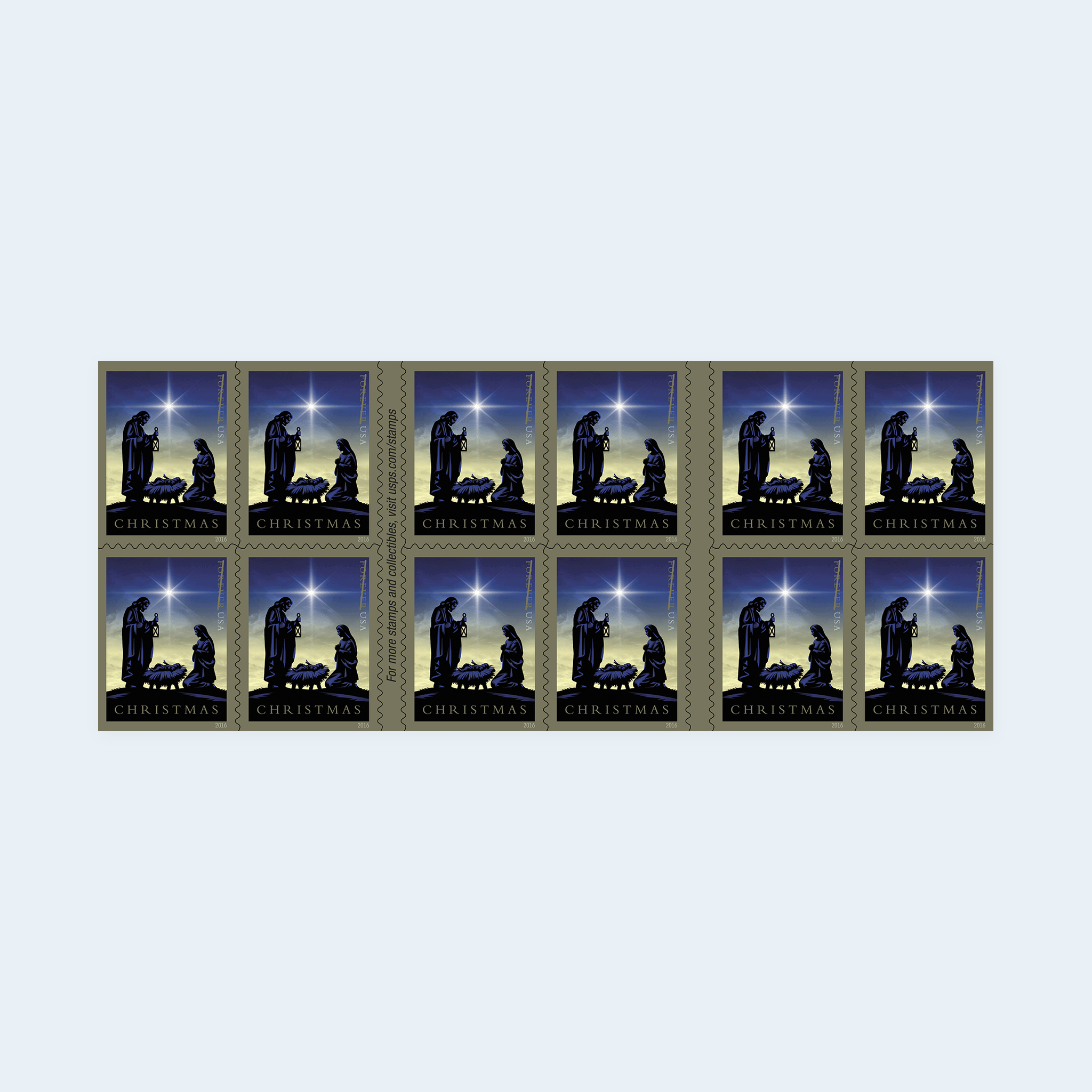 2016 Nativity Forever Stamps: Self-Adhesive Booklet for First-Class Mail - Image 2