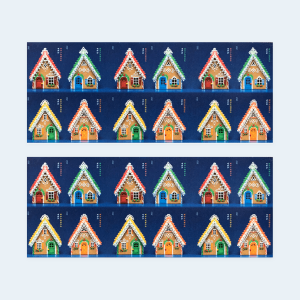 2013 Gingerbread Houses Forever Stamps: Self-Adhesive Booklet for First-Class Mail - Image 2