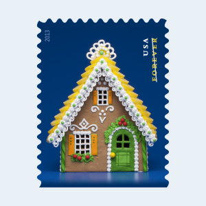2013 Gingerbread Houses Forever Stamps: Self-Adhesive Booklet for First-Class Mail - Image 4