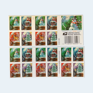 2023 Snow Globes Forever Stamps: Self-Adhesive Booklet for First-Class Mail
