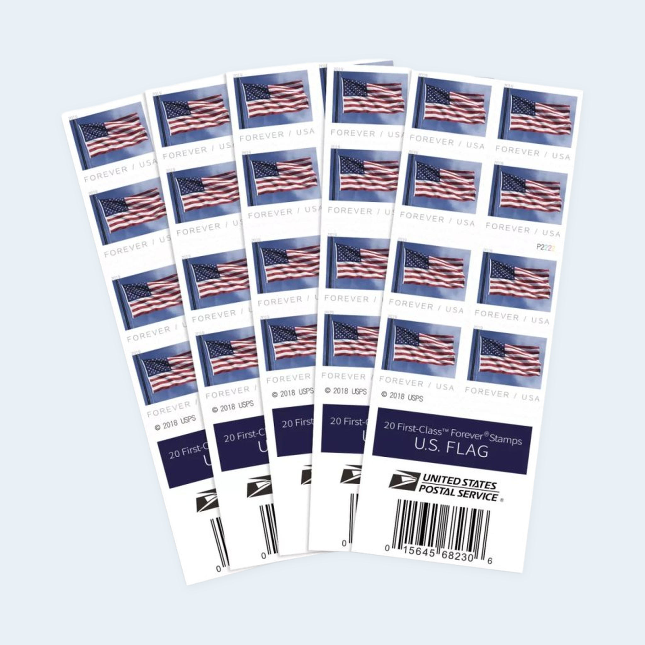 2019 U.S. Flag Forever Stamps: Self-Adhesive Booklet for First-Class Mail - Image 3