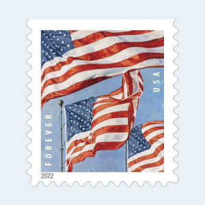 2022 U.S. Flags Forever Stamps: Self-Adhesive Booklet for First-Class Mail - Image 2