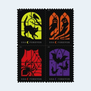 2019 Spooky Silhouettes Forever Stamps: Self-Adhesive Sheet for First-Class Mail - Image 2