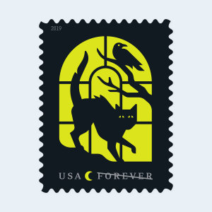2019 Spooky Silhouettes Forever Stamps: Self-Adhesive Sheet for First-Class Mail - Image 3