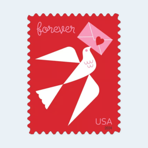 2024 Love Forever Stamps: Self-Adhesive Sheets for First-Class Mail - Image 2