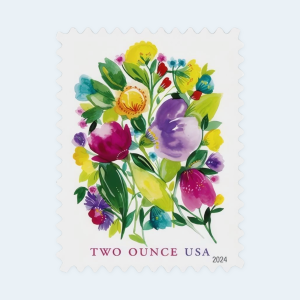 2024 Wedding Blooms Two-Ounce Stamps: Self-Adhesive Sheets for First-Class Mail - Image 2
